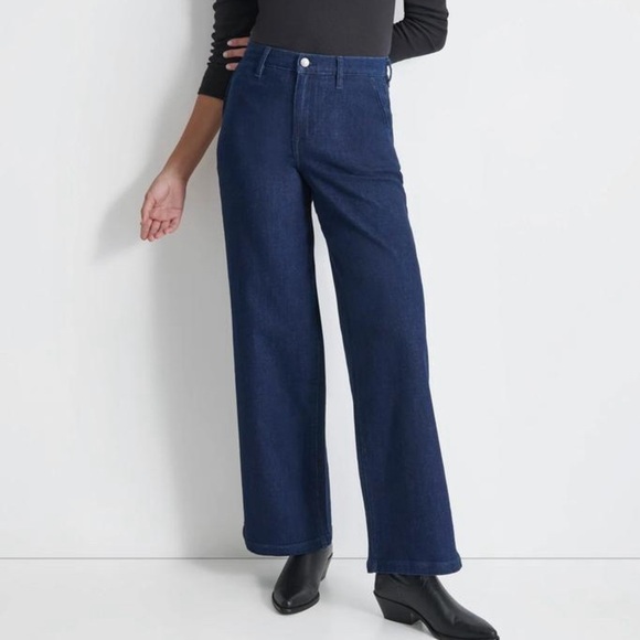 DKNY
HIGH RISE WIDE LEG TROUSER Lexington dark blue wash - Picture 1 of 4